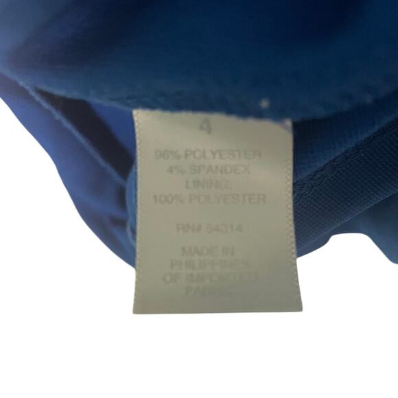 Bisou Bisou Royal Blue Sleeveless Tank Sheath Dress Keyhole Neckline Size 4 - Picture 5 of 7